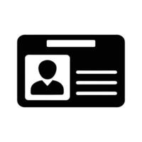 ID Badge Icon for Personal Identification and Access Control vector