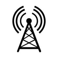 Radio Tower Icon for Communication Signal and Broadcast vector