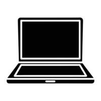 Laptop Computer Icon for Work Education and Technology Use vector