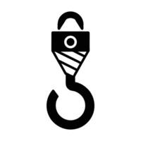 Heavy Duty Lifting Hook Icon for Industrial and Construction Use vector
