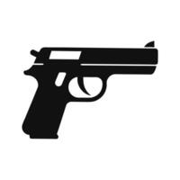 Pistol Icon for Police Crime and Security Concepts vector