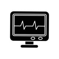 ECG Medical Heartbeat Monitor Display for Hospital Use vector