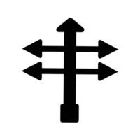 Direction Signpost Icon for Navigation Travel and Wayfinding vector