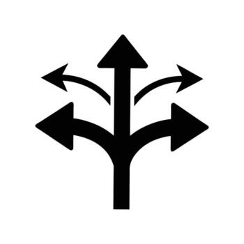 Arrows Signpost Icon for Multi Direction Navigation Concepts vector