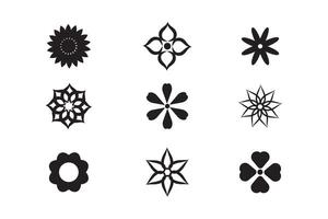 Collection of Flower icon set. flower icon set on white background vector