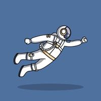 Man floating in space wearing astronaut suit vector