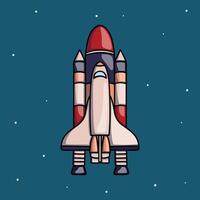 Rocket launch to the space vector