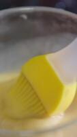 eternal pie spread Using a Whisk for Whisking Scrambled Eggs in a Clear Bowl video