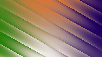 Diagonal gradient stripes in green orange purple and white Suitable for backgrounds designs web graphics digital art and prints video