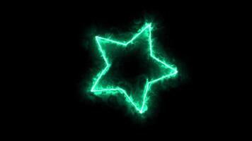 A mesmerizing rotating ember green star with glowing, fiery details, perfect for mystical backgrounds, cosmic themes, or fantasy visuals. video