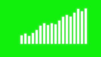 Graph Going Up Stock Market Graph Business Line Graph Going Up Green Screen Animation. 4K Resolution video