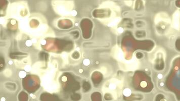 Blurred bokeh circles background in beige tones dreamy video