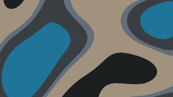 A collection of abstract blue, black, and gray shapes with wave-like outlines layered on a beige background. The design creates a minimalist and modern aesthetic with smooth, organic forms. video