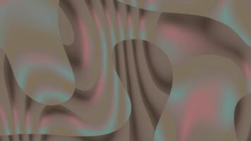 A flowing pattern of pink and teal waves set against a beige background. The abstract design features smooth, wave-like forms with a central focal point, creating a modern and artistic visual effect. video