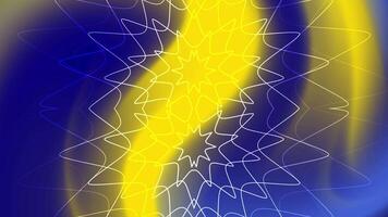 A radiating starburst pattern of white lines set against a gradient background transitioning from blue to yellow. The design creates a dynamic, energetic effect with a modern feel. video