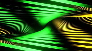 Yellow and Green Abstract Moving Lines Background VJ Loop in 4K video