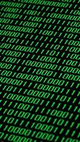 Vertical Binary Code on Black Background video