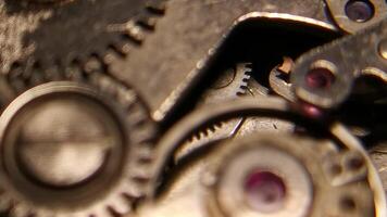 Close up of clock engine movement video