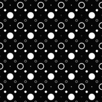 Black and white seamless abstract circle pattern background design vector