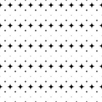 A black and white pattern with curved stars vector