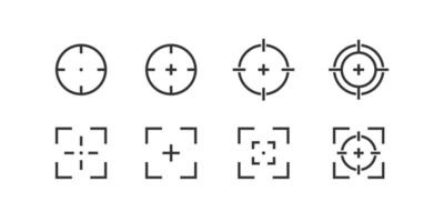 Aim icon. Focus on target. Business, military goal. vector