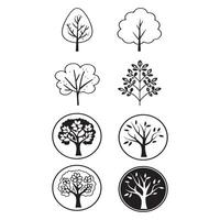 Set of trees icon vector