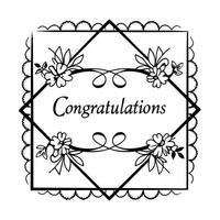 Calligraphy of happy wedding, Congratulations vector