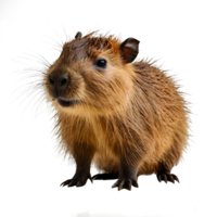 Capybara is standing on a transparent background png