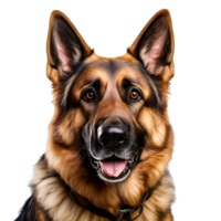 A German shepherd dog on transparent background png