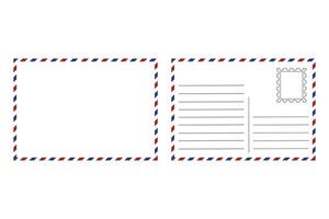 Empty Postcard template illustration vector