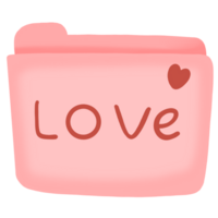 Love and heart folder icon transparent background png