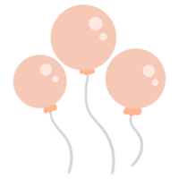 three pink balloons on a transparent background png