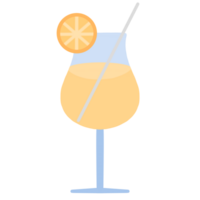 orange cocktail cocktail with straw and orange slice png