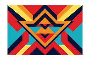 Geometric Triangle Pattern In Vivid Colors Abstract Graphic Background Bright Decorative Design For Modern Art And Digital Projects vector