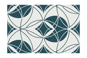 Geometric Circular Pattern In Teal And Beige Abstract Design With Intersecting Lines And Modern Artistic Style Decorative Surface Wallpaper Graphic Resource vector