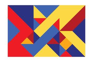 Geometric Abstract Background With Red Blue And Yellow Triangles And Squares Design Graphic For Modern Presentation Template vector