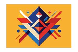 Geometric Shapes Composition In Modern Style Creative Colorful Abstract Background With Triangles And Lines For Contemporary Design Projects vector