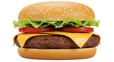 a hamburger with cheese and lettuce on it png