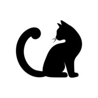 Elegant Black Cat Silhouette Design Simple Minimalist Art Graphic Perfect for Pet Lovers Home Decor or Cat Themed Projects Downloadable Instant Digital Art png