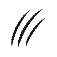Silhouette Animal Claw Marks On Plain Background Scratching Concept Halloween Creepy Monster Scratch Animal Attack Sharp Nail vector