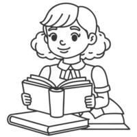 Simple Line Art Sketch for Coloring vector
