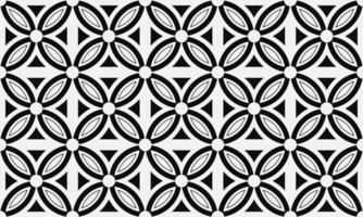 Indonesian batik motif with floral pattern. indonesian batik seamless pattern. black white seamless pattern background. vector