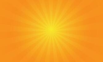 orange sunburst background. summer radial rays background pattern. vector