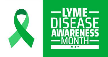 Lyme Disease Awareness Month background banner or poster design template. observed every year in May. Holiday concept. Use to any Template, card vector