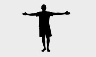 Stylish Silhouette of a Man with Bold Contrast and Minimalist Design Aesthetic vector