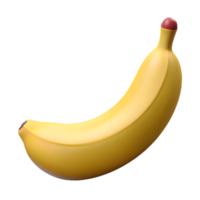 A perfectly ripe, bright yellow banana, showcasing its smooth texture and inviting curve. It's a symbol of freshness, natural goodness, and simple pleasures. png