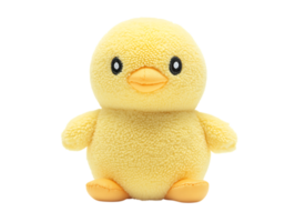 Cute yellow duckling plush toy png