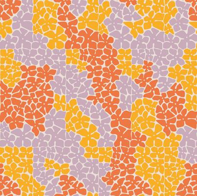 Tropic aesthetic vintage printable retro groovy flowers seamless pattern. Decorative Hippie Naive 60's, 70's style Vintage boho background in minimalist style for fabric or wrapping. Flat