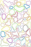 Abstract Colorful texture of rubber rope on white background vector
