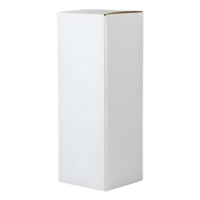 Plain White Rectangular Box on Transparent Background png